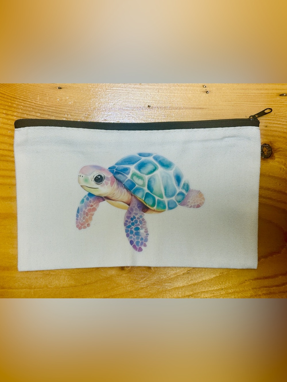 Colourful Sea Turtle Cosmetic Pouch